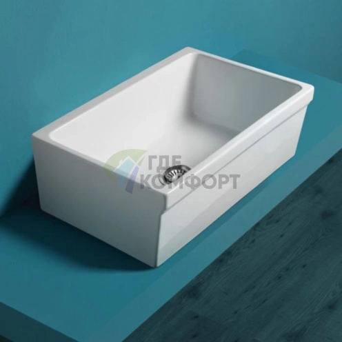 Накладная кухонная мойка SIMAS 75 см, белый - фото 1