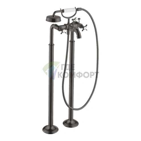 Смеситель для ванны AX Montreux шлифованный черный хром (16547340) - фото 1