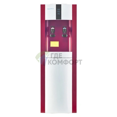 Кулер для воды AquaWork AW 16L/EN серебристо-красный - фото 4