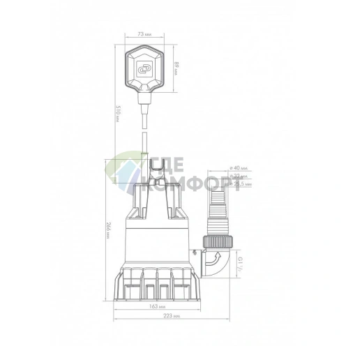 Погружной фекальный насос Джилекс ФЕКАЛЬНИК 115/5 (Dzhileks) - фото 2