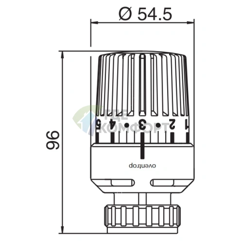 Термостат Oventrop Uni LD-хром с декоративным кольцом 1011479 - фото 2