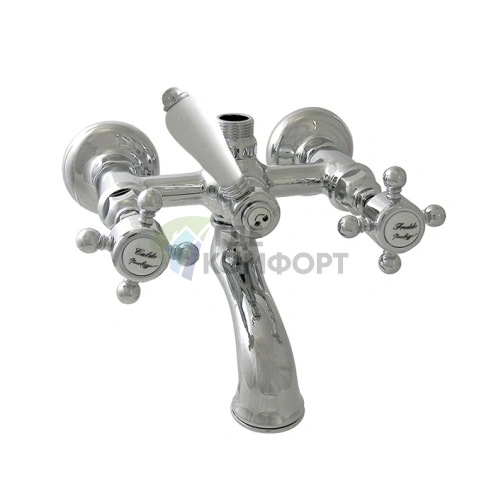 Смеситель для ванны и душа Nicolazzi настенный с двумя ручками, хром (1400CR70) - фото 1