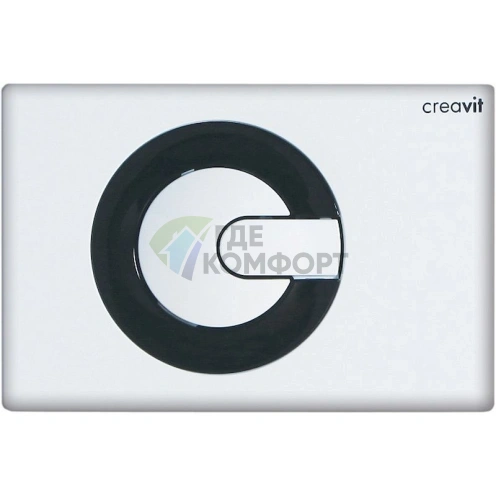 Кнопка смыва Creavit Power GP5001.02 бело-черная - фото 1