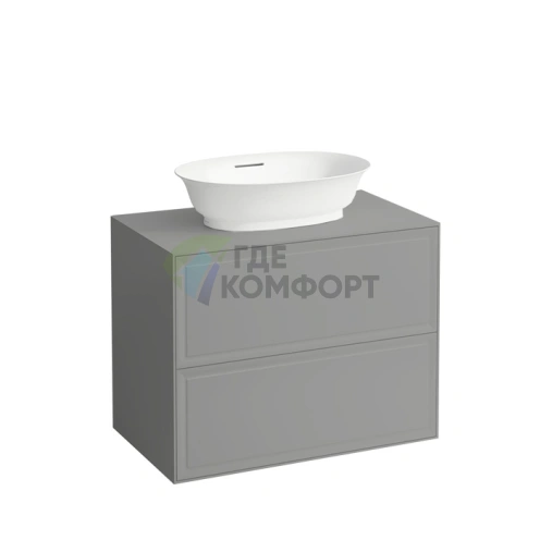 База под раковину Laufen New Classic подвесная, 780x450x350 мм, 2 ящика, серый цвет (4.0601.2.085.627.1) - фото 1
