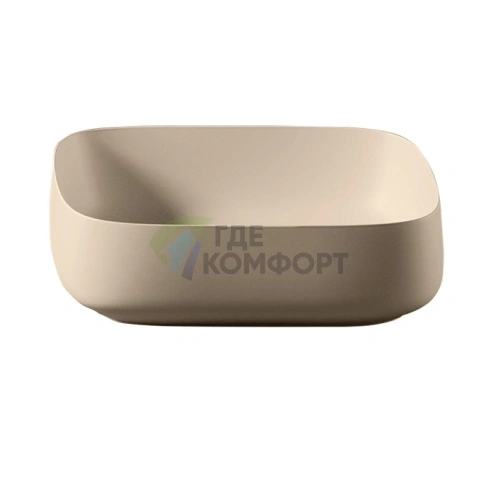 Раковина накладная Artceram Quadro 55x35 см цвет matera без отверстия (COL008 41 00) - фото 1