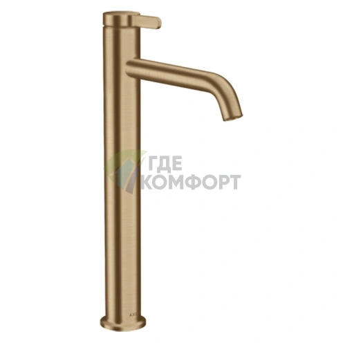 Смеситель для раковины AX One 260 без слива, цвет шлифованная бронза (48002140) - фото 1