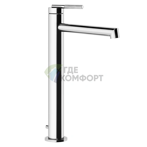 Высокий смеситель Gessi Ingranaggio для раковины с длинным изливом и донным клапаном, хром (63505#031) - фото 1