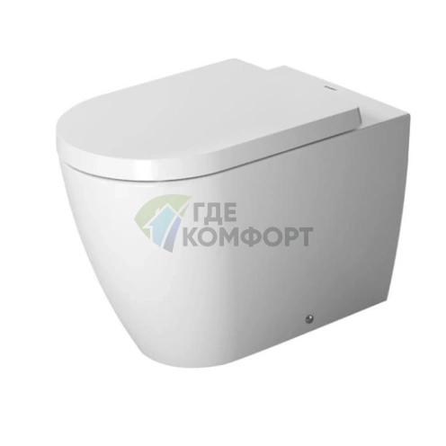 Унитаз напольный пристенный Duravit ME by Starck с вертикальным смывом 4,5 л и покрытием HygieneGlaze (2169092000) - фото 1