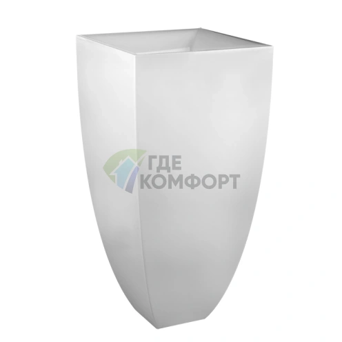 Напольная раковина Gessi Mimi 45×45 см со сливом в пол, глянцевый белый (Ceramilux) - фото 1