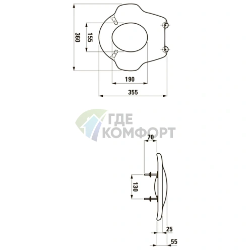 Детское сиденье для унитаза LAUFEN Florakids белое в комплекте с унитазом (8.9103.2.300.000.1) - фото 2