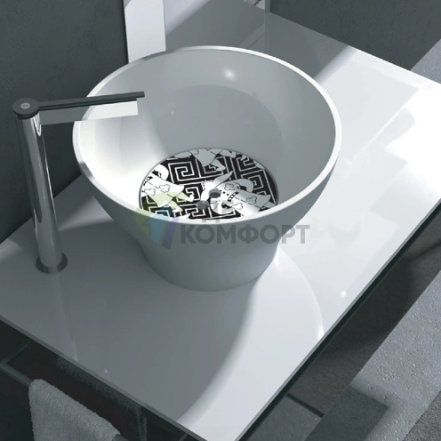 Раковина накладная Kerasan Deco HURRICANE d 40 см белая без дополнений (480301) - фото 1