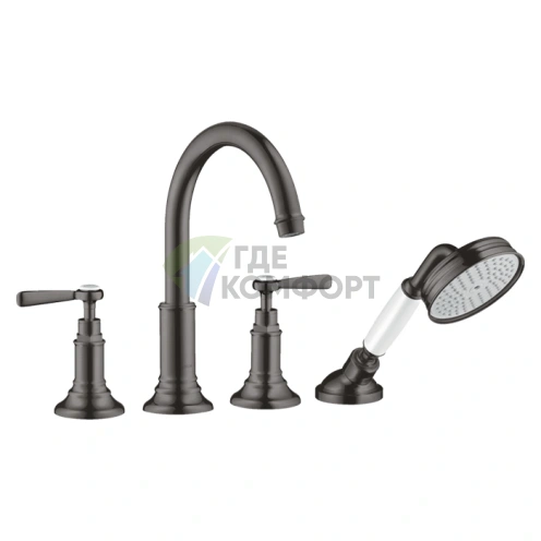 Смеситель для ванны AX Montreux матовый черный хром (16554340) - фото 1