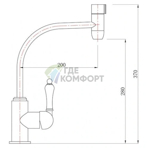 Смеситель для кухни Zorg ZR 324 YF-10 с высоким изливом - фото 2