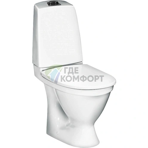 Унитаз-компакт Gustavsberg Nautic 5510 с жесткой крышкой - фото 1