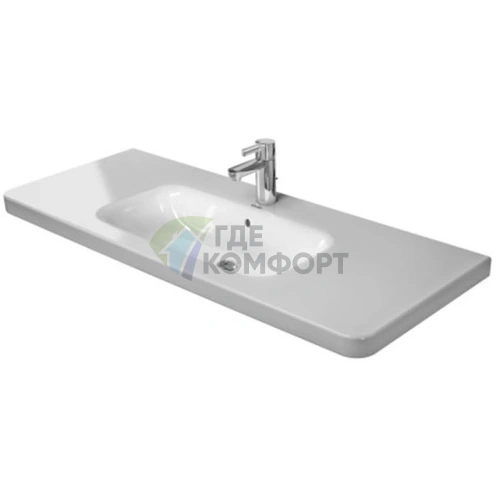 Раковина Duravit DuraStyle для мебели с тремя отверстиями под смеситель 1200x480 мм, белая (2320120030) - фото 1
