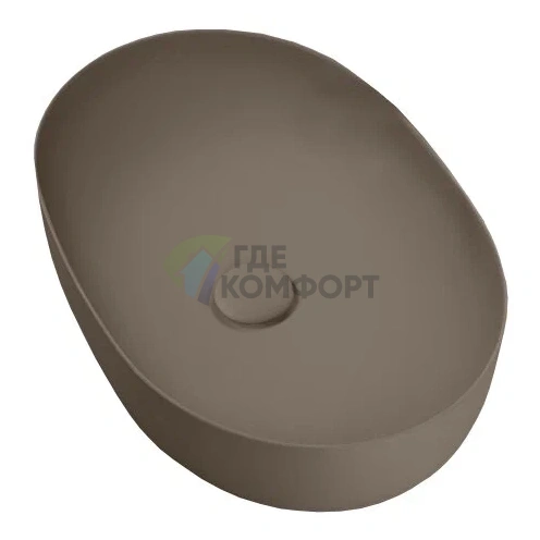 Накладная раковина Kerasan Nolita 60x40 см коричневый орех без отверстия под смеситель (534381) - фото 2