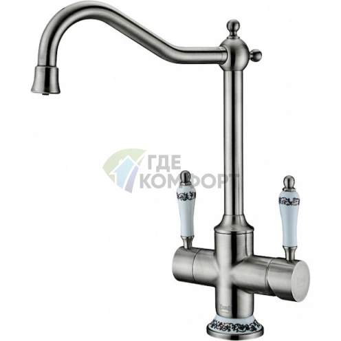 Смеситель для кухни Zorg ZR 344 YF: стальной дизайн и надежность - фото 1