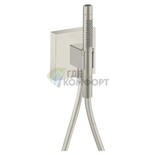 Душевой набор AXOR Showers Porter с ручным душем, 2 режимами и держателем, цвет сталь (12626800) - фото 1