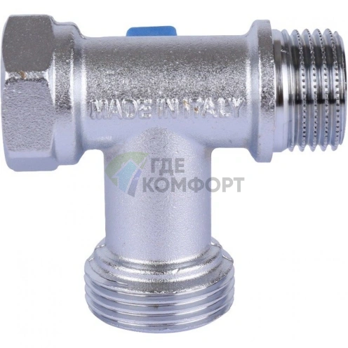 Кран шаровой проходной для стиральных и посудомоечных машин 1/2 х 3/4 х 1/2 Stout - фото 3
