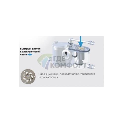 Канализационный насос с измельчителем SFA Sanibest Pro - фото 3