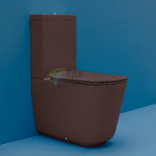 Бачок для унитаза-моноблока KERASAN Tribeca без механизма слива, цвет Borgogna Matt (378175 Borgogna matt) - фото 1