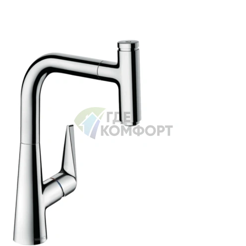 Смеситель для кухни Hansgrohe Talis Select M51 с выдвижным душем и системой sBox, хром (73852000) - фото 1