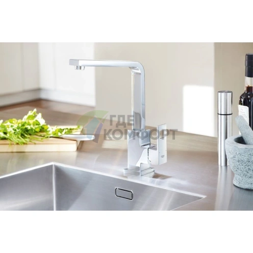 Смеситель Grohe Eurocube 31255000 для кухни однорычажный с хромированным покрытием - фото 4