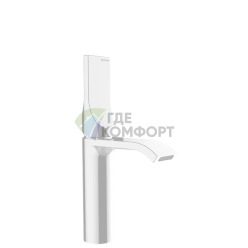 Смеситель для раковины BOSSINI APICE однорычажный, с донным клапаном, матовый белый (E89603.045) - фото 1
