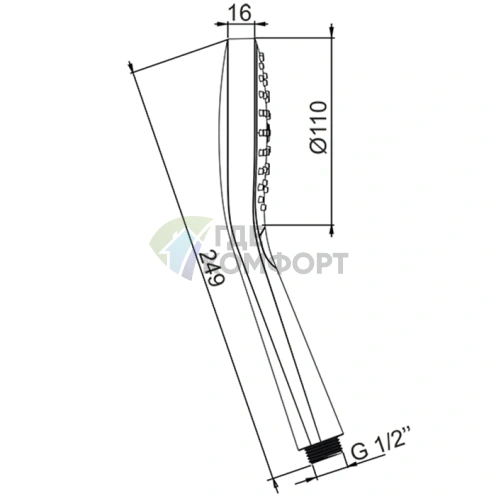 Ручной душ Almar SENSE MULTI-JET с 3 режимами, хром (E082102.CR) - фото 2
