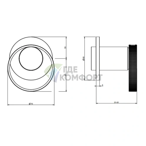 Встраиваемый однорычажный смеситель Gessi Anello на 1 выход в цвете Black Metal Brushed PVD (63409#707) - фото 2