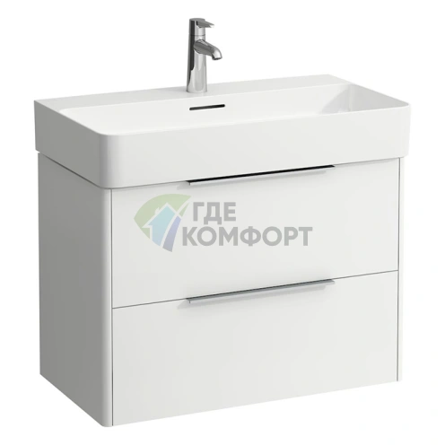 База под раковину Laufen Base 8.1028.5 с двумя ящиками, белая глянцевая (4.0235.2.110.261.1) - фото 1