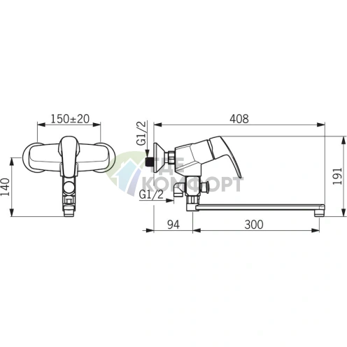 Универсальный смеситель Oras Safira 1073X - фото 3