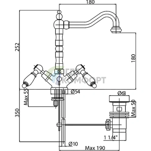 Смеситель для раковины Cezares Diamond - фото 2