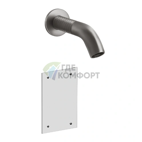 Настенный электронный смеситель GESSI 316 MECCANICA для раковины в цвете Steel Brushed (54214#239) - фото 1