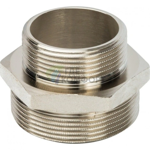 Ниппель STOUT НН переходной 2 x 1 1/2 никелированный - фото 2