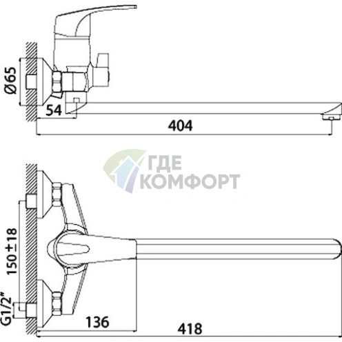 Смеситель Rossinka D D40-32 универсальный для скрытого монтажа - фото 2