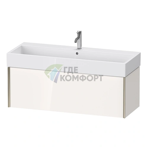 Подвесная тумба Duravit XViu белая глянцевая/champagne matt, 397x1184x454 мм (XV42380B122) - фото 1