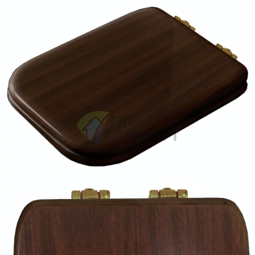 Сиденье для унитаза с микролифтом Waldorf, цвет орех/бронза — Kerasan (418640) - фото 1