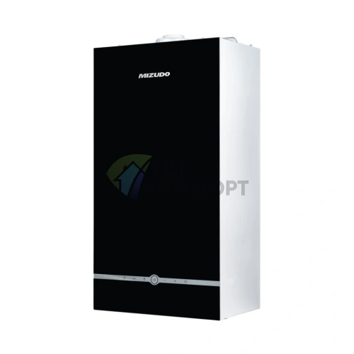 Настенный газовый котел MIZUDO MAESTRO GEM M24Т c шиной OpenTherm стеклянная панель черная - фото 2