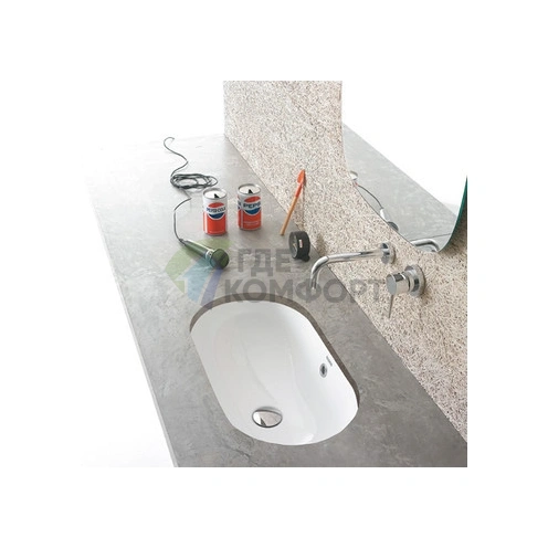 Встраиваемая раковина GLOBO Forty3 60x37x20 см, белая - фото 1