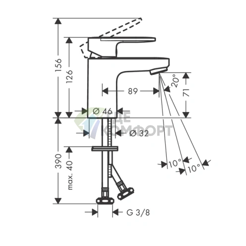 Смеситель для раковины Hansgrohe Vernis Blend 70, хром (71558000) - фото 2