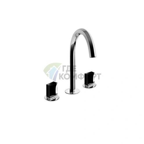 Смеситель для раковины Fantini Venezia с нажимным донным клапаном, 3 отверстия, хром (29 02 N404S) - фото 1