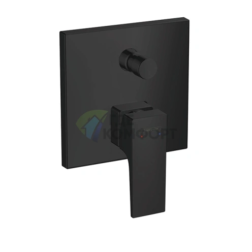 Смеситель для ванны Hansgrohe Metropol встраиваемый с переключателем, черный матовый (32545670) - фото 1