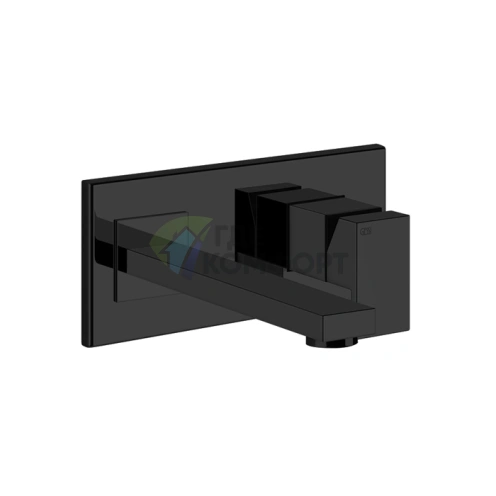 Смеситель Gessi Rettangolo встраиваемый однорычажный, излив 206 мм, черный (44836#299) - фото 1