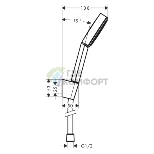 Набор портеров HG Pulsify 1250 мм матовый белый (24301700) - фото 2