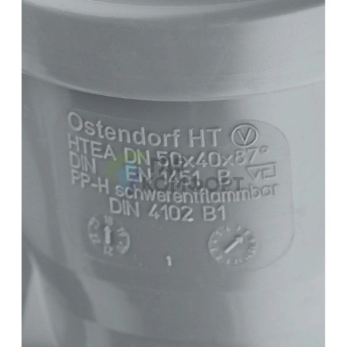 Тройник канализационный HTEA 50х40/90° Ostendorf - фото 3