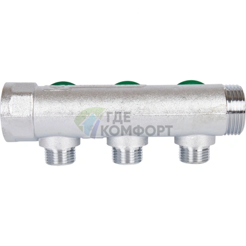 Коллектор регулирующий распределительный 1 с 3 отводами 1/2 STOUT - фото 4