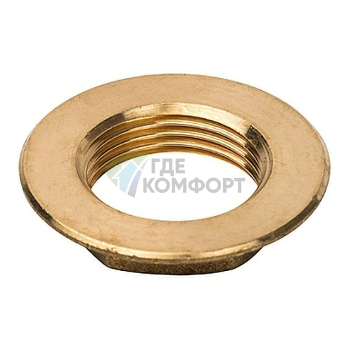 Контргайка STOUT с упором 3/4 латунная - фото 2