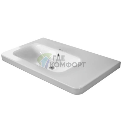 Раковина Duravit DuraStyle асимметричная с переливом без отверстия под смеситель (2325800060) - фото 1