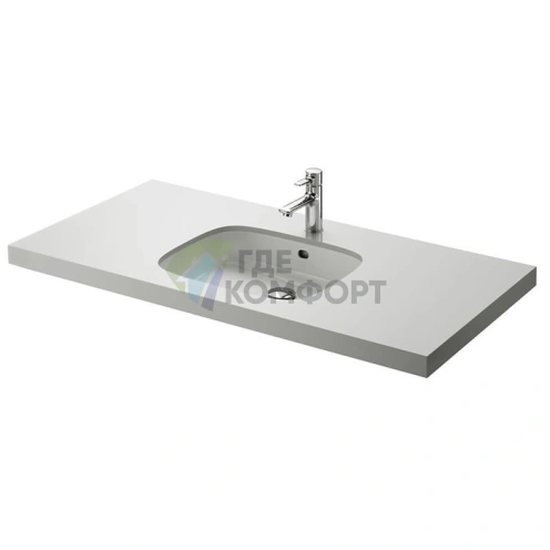 Встраиваемая раковина TOTO Public 540x400x167 мм белая с технологией CeFiONtect (LW765Y#XW) - фото 1